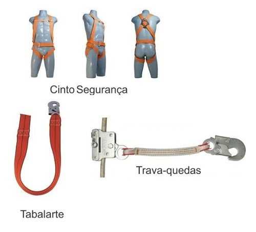 Cinturão de segurança com talabarte e trava-queda